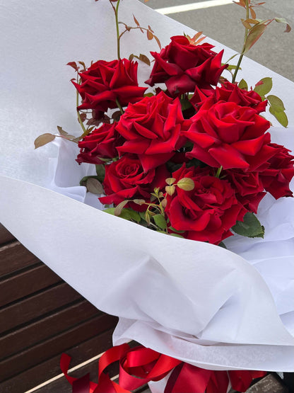 Valentines Day - Red Roses - REFLEXED PETALS