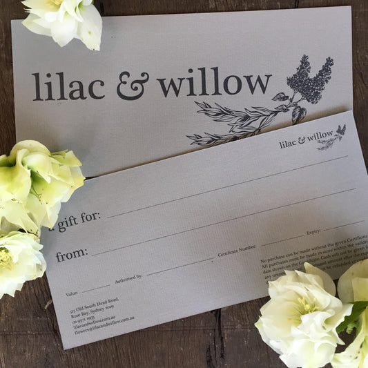 Willow Gift Certificate