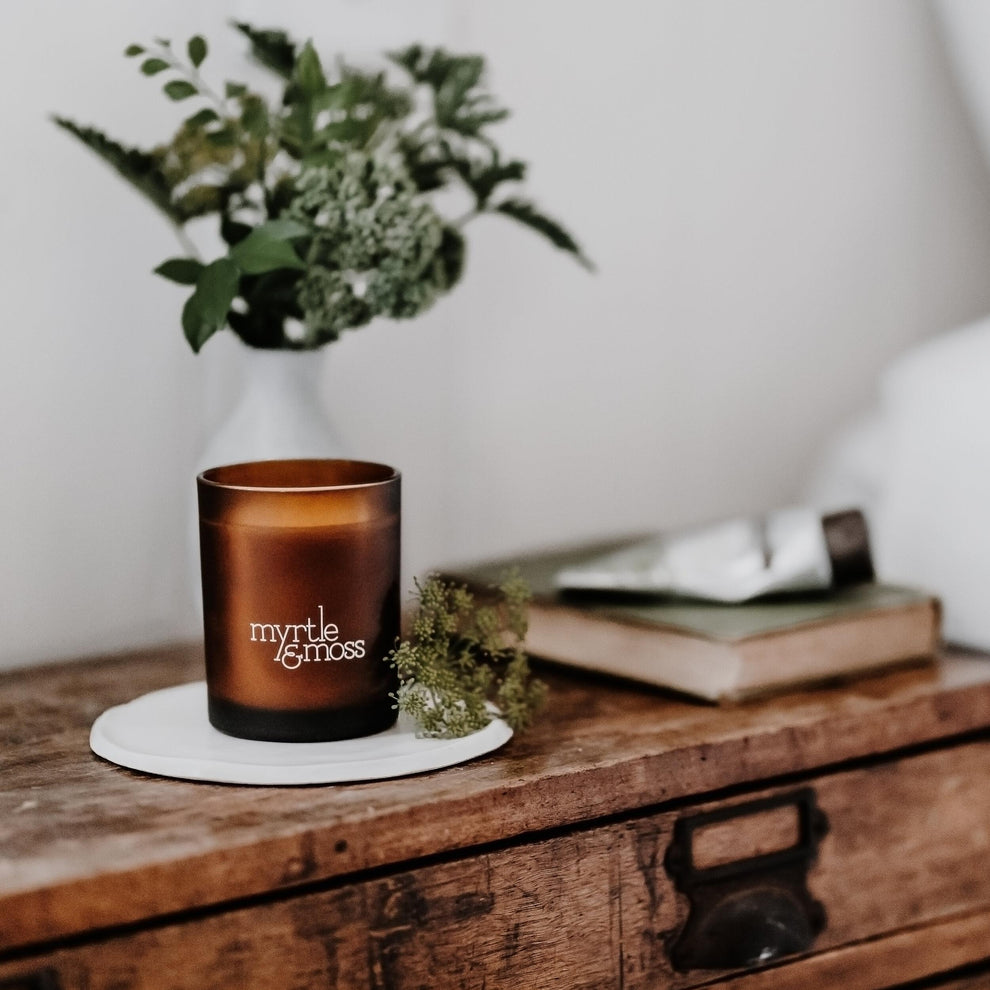 Myrtle and Moss Candle Pure Soy Wax Candles Lilac and Willow